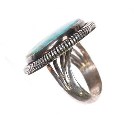 Sz7 MLB Native American silver Kingman turquoise ring