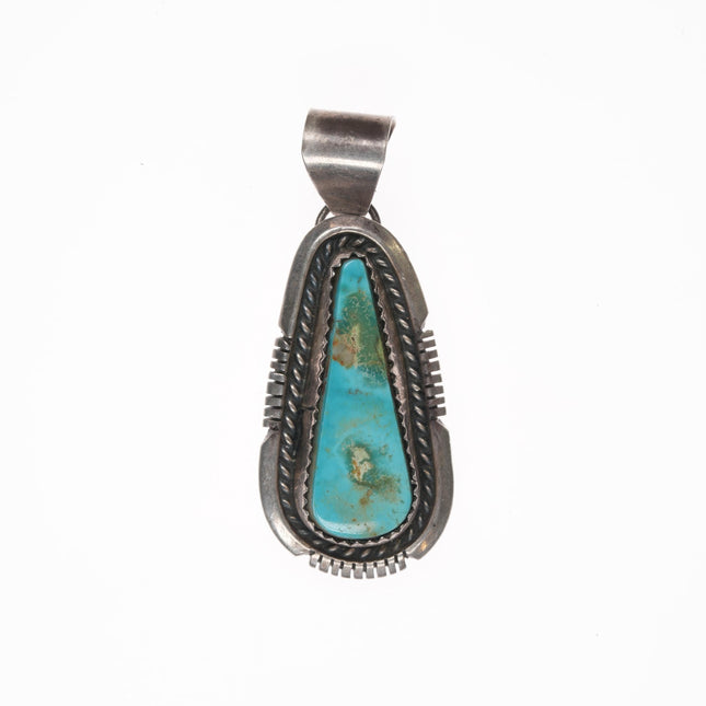 R Navajo Sterling pendant with pretty turquoise