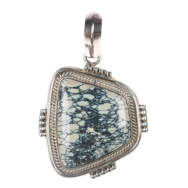 Ray Delgarito Navajo sterling and variscite pendant