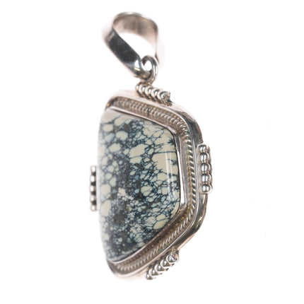 Ray Delgarito Navajo sterling and variscite pendant