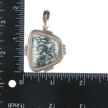 Ray Delgarito Navajo sterling and variscite pendant