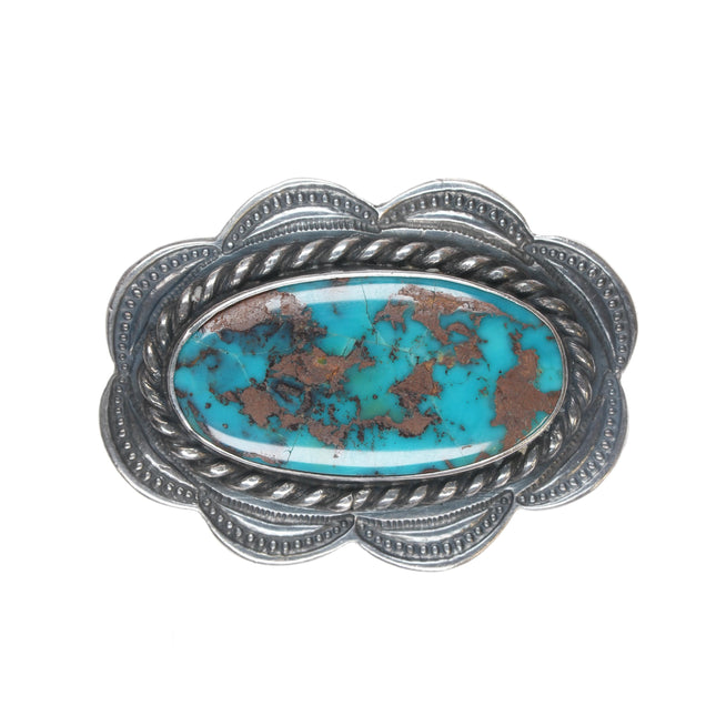 1940's Navajo silver pin with nice turquoise