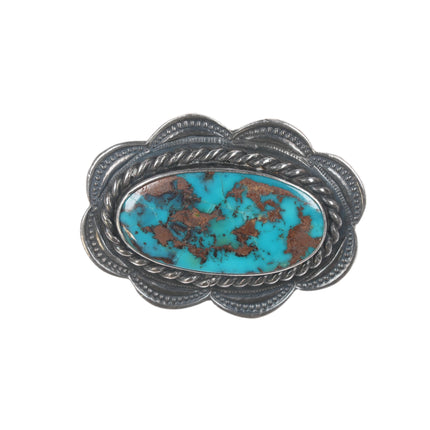 1940's Navajo silver pin with nice turquoise