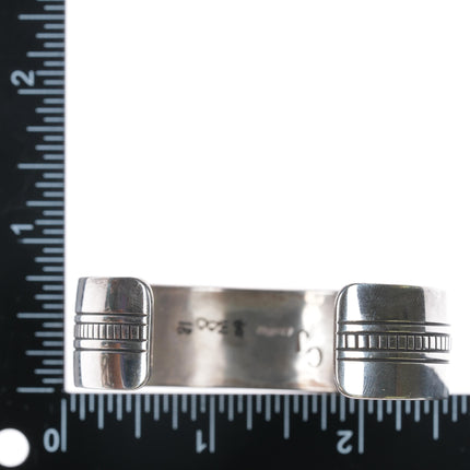 6 3/8 Charlie John Navajo sterling cuff bracelet