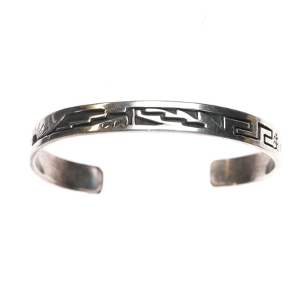 6.25" Vidal Aragon (1923-2015) Santo Domingo silver cuff bracelet