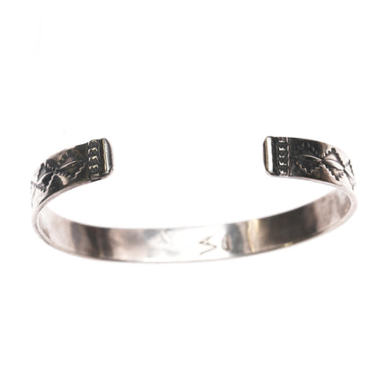 6.25" Vidal Aragon (1923-2015) Santo Domingo silver cuff bracelet