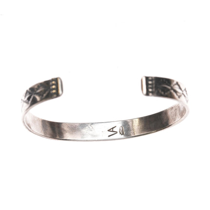 6.25" Vidal Aragon (1923-2015) Santo Domingo silver cuff bracelet