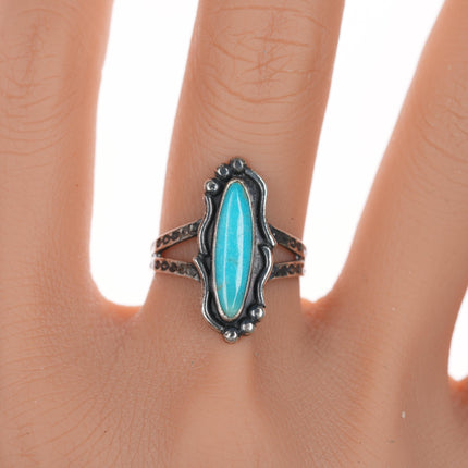 sz8 Bell Trading post sterling and turquoise ring