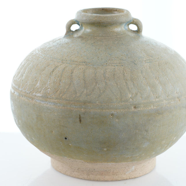 Large 15th Century Thai Sawankhalok Celadon Jar