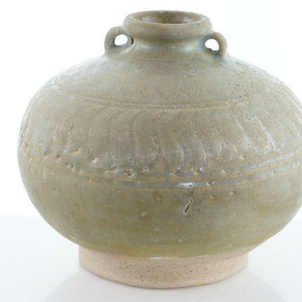 Large 15th Century Thai Sawankhalok Celadon Jar