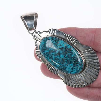 Large Southwestern sterling and turquoise Pendant