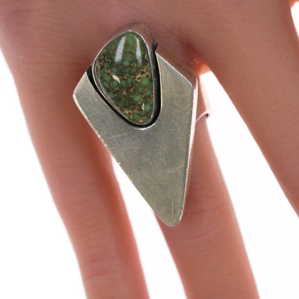 sz6.75 Delbert Vandever Navajo silver and high grade variscite ring