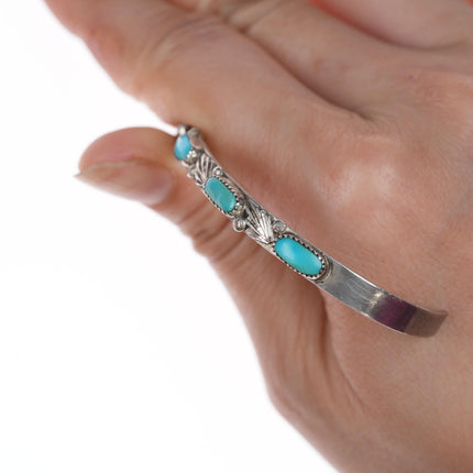 6.25" Dove & Celi Nieto Zuni cuff bracelet with turquoise