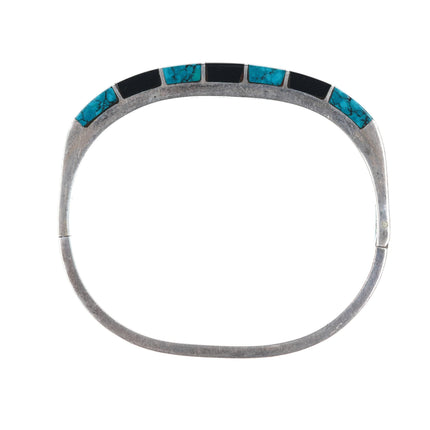 7" Retro Mexican sterling and stone bangle