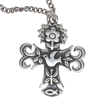 James Avery Sterling cross pendant/necklace