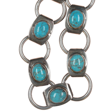 Jimmy Calabaza Santo Domingo Silver and turquoise concho belt