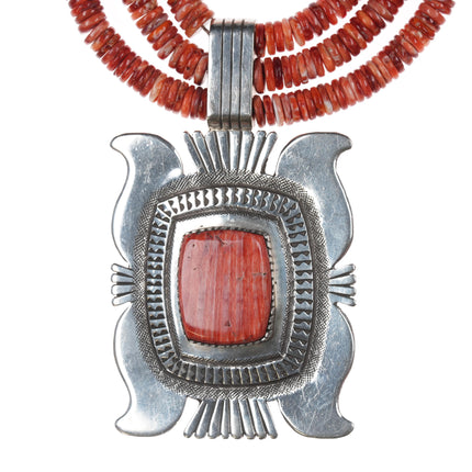 Tony Aguilar Santo Domingo sterling spiny oyster pendant/necklace