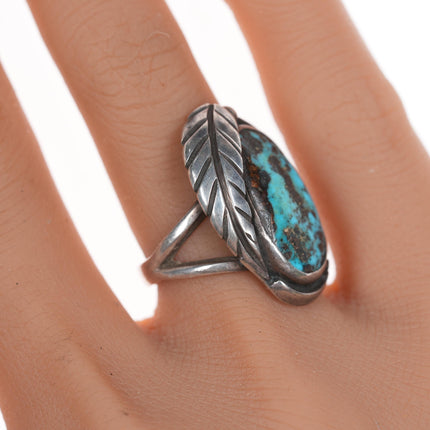 sz5.75 Vintage LL Sterling and turquoise Native American ring