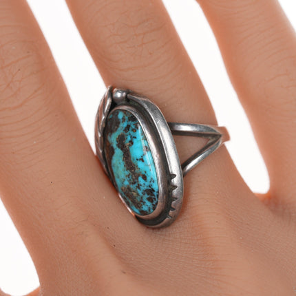 sz5.75 Vintage LL Sterling and turquoise Native American ring