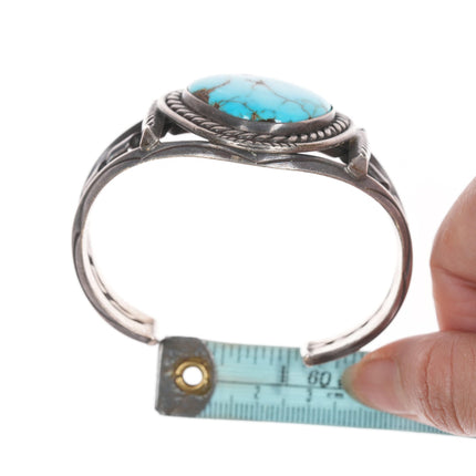 6.25" 50's-60's Navajo silver and turquoise cuff bracelet