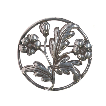 Antonio Pineda (1919-2009) Taxco 980 silver flower pin