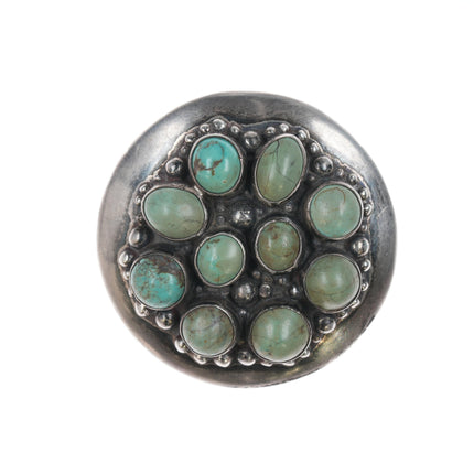 Carmen Beckmann Modernist sterling turquoise pendant/pin