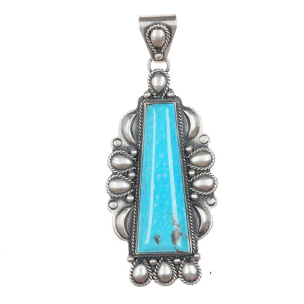 Raymond Delgarito Navajo Silver and turquoise pendant