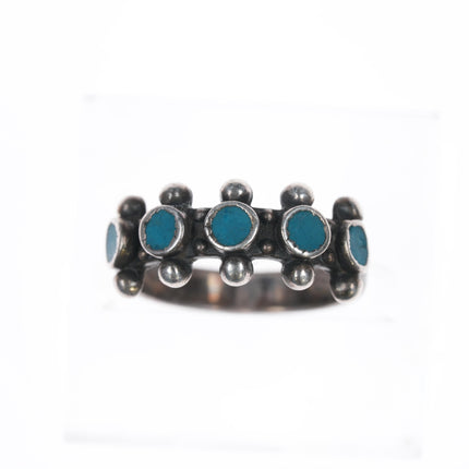 sz4.5 40's-50's Navajo Curio sterling snake eye ring