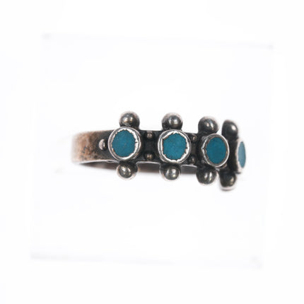 sz4.5 40's-50's Navajo Curio sterling snake eye ring