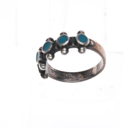 sz4.5 40's-50's Navajo Curio sterling snake eye ring