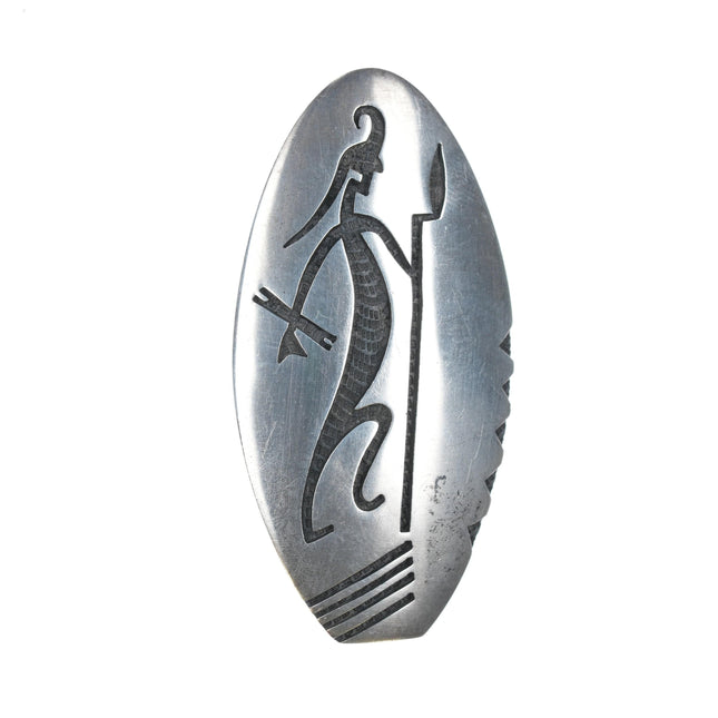 Vintage Hopicrafts Hopi Overlay Silver pin