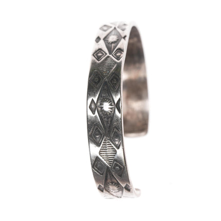 6.75" Y Crawford Southwestern sterling cuff bracelet