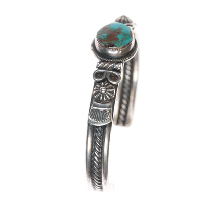 6.25" Delbert Gordon Navajo sterling Royston turquoise cuff bracelet