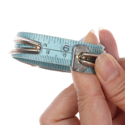 6" 50's-60's Navajo silver turquoise row cuff bracelet