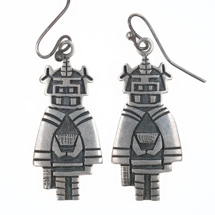 Vintage Hopi Overlay sterling earrings