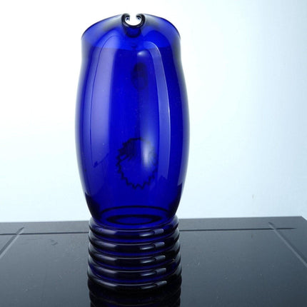 Art Deco 1930's Cobalt Blue Cocktail/Juice Pitcher and Tumbler set