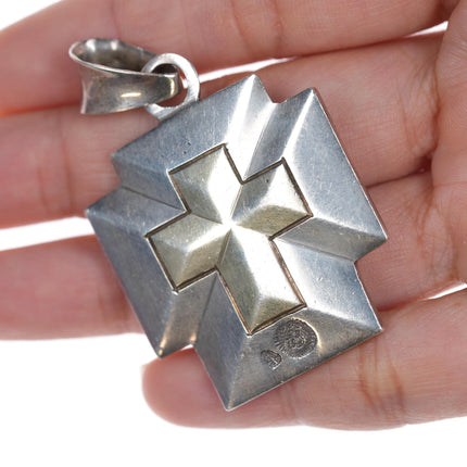 1950's William Spratling Modernist Sterling cross pendant