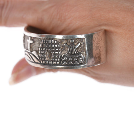 6" Roger John Navajo Ressurection cuff bracelet sterling