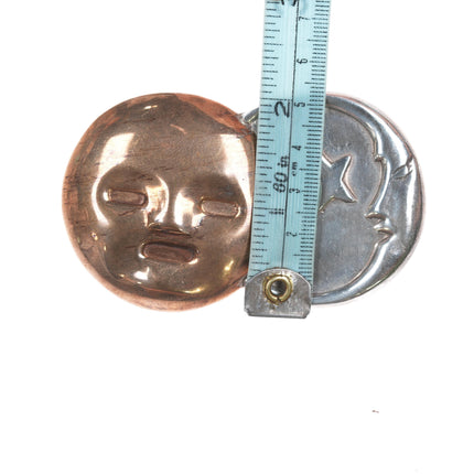 William Spratling mixed metals sun and moon pin