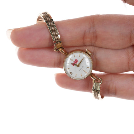 c1960 14k gold Budweiser Executive ladies watch