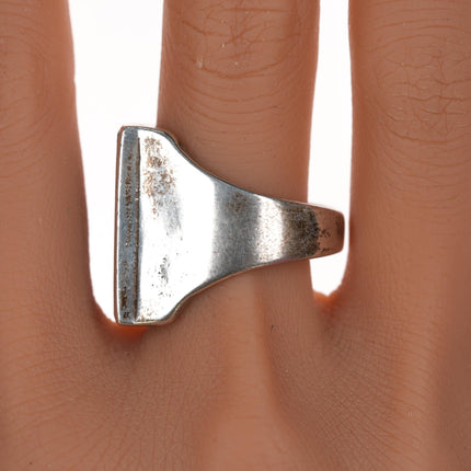 sz11.75 1970's Zuni Channel inlay sterling ring