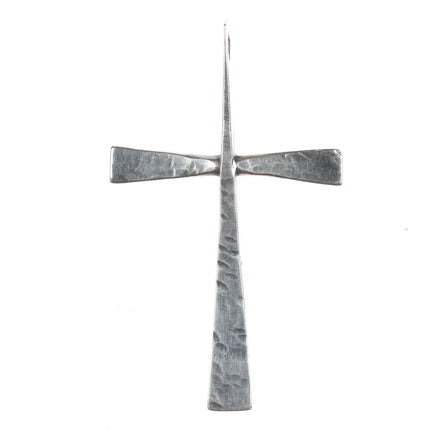 Large Retired James Avery Trinity cross pendant in sterling n