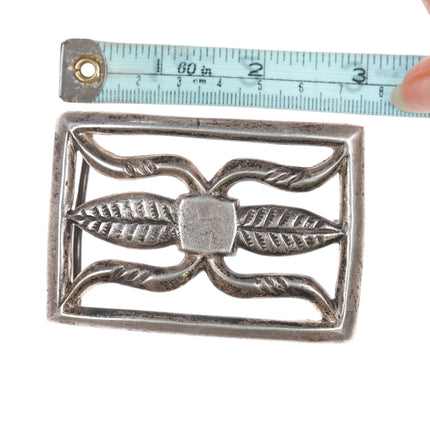 Old Sandcast Native American Turquoise/sterling belt buckle