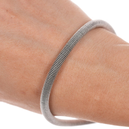 8" Retro sterling springy mesh bracelet