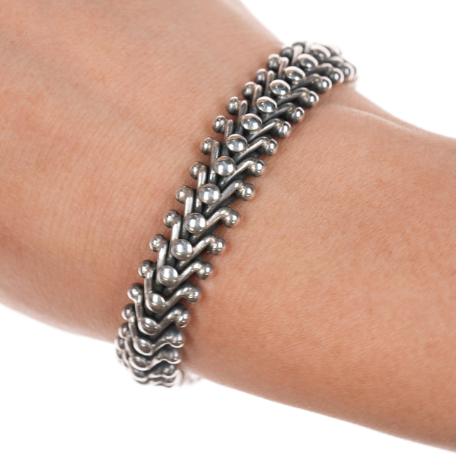 8" Retro sterling snake style bracelet