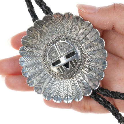 Will Denetdale Navajo sterling Kachina bolo tie