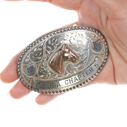 1968 Diablo Sterling/10k CPHA Chapter 5 Trophy belt buckle