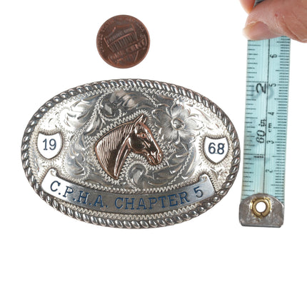 1968 Diablo Sterling/10k CPHA Chapter 5 Trophy belt buckle