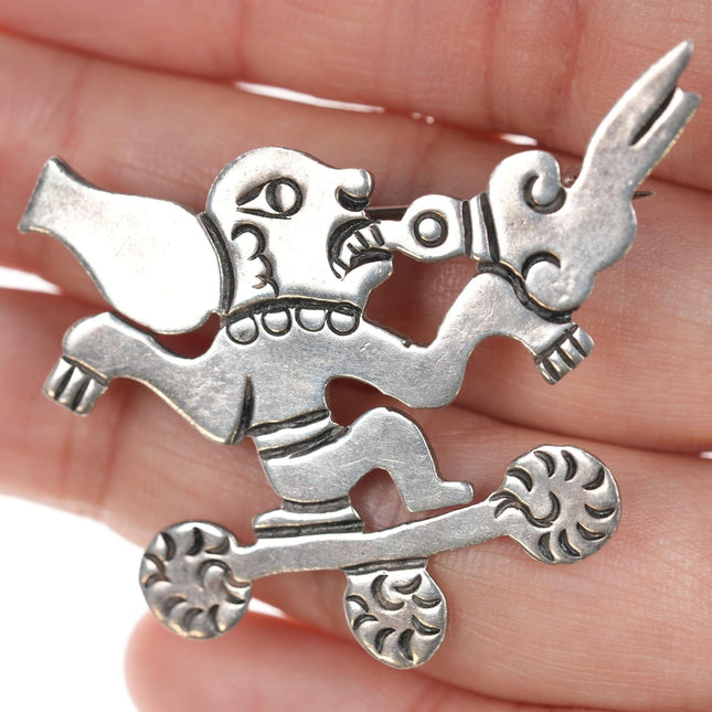 William Spratling sterling Aztec style pin