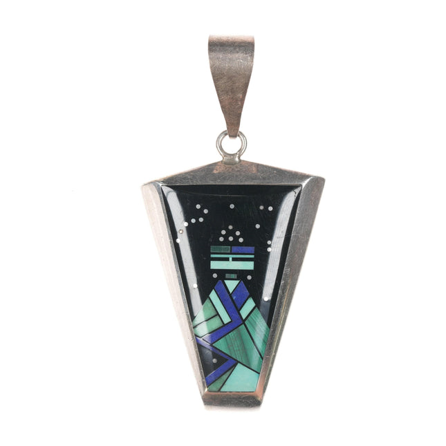 Jim Harrison Navajo Micro inlay sterling pendant